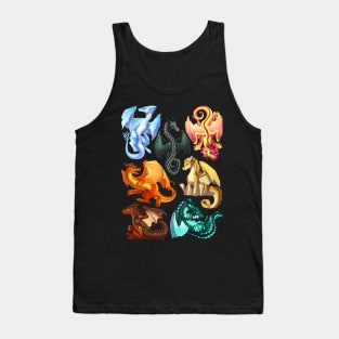 Wings of Fire: Jade Winglet Dragons - Moonwatcher, Winter, Qibli, Turtle, Kinkajou, Umber, Peril, Tank Top